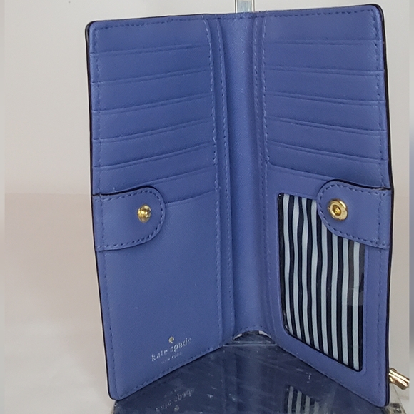 Kate Spade Blue Two Tone Wallet Slim - Picture 4 of 11